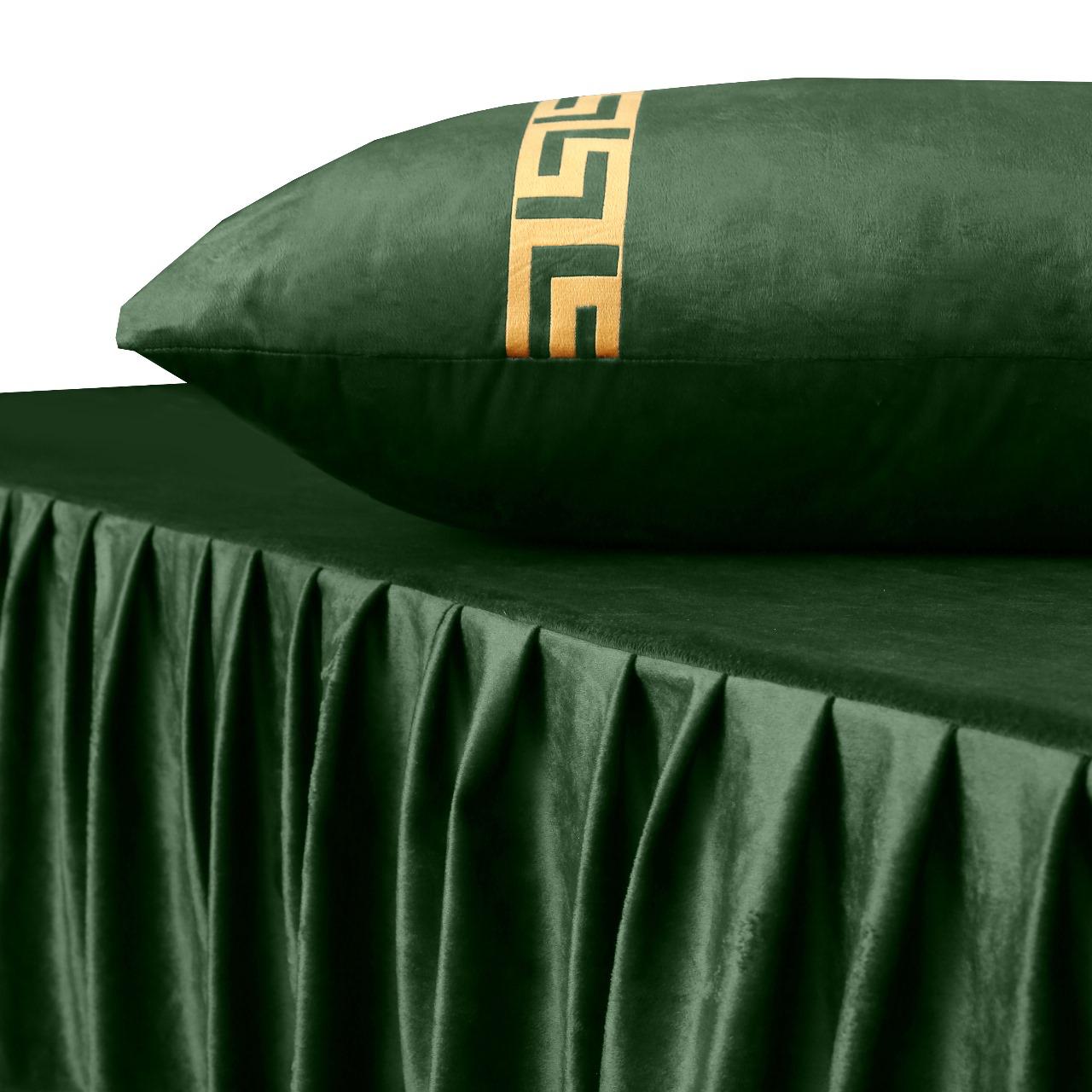 3PC Embossed Velvet Aplic Bridal Bedset