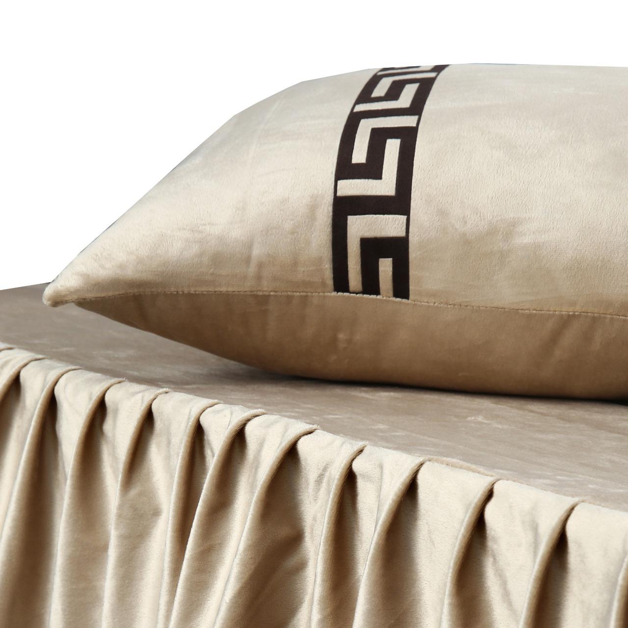 3PC Embossed Velvet Aplic Bridal Bedset