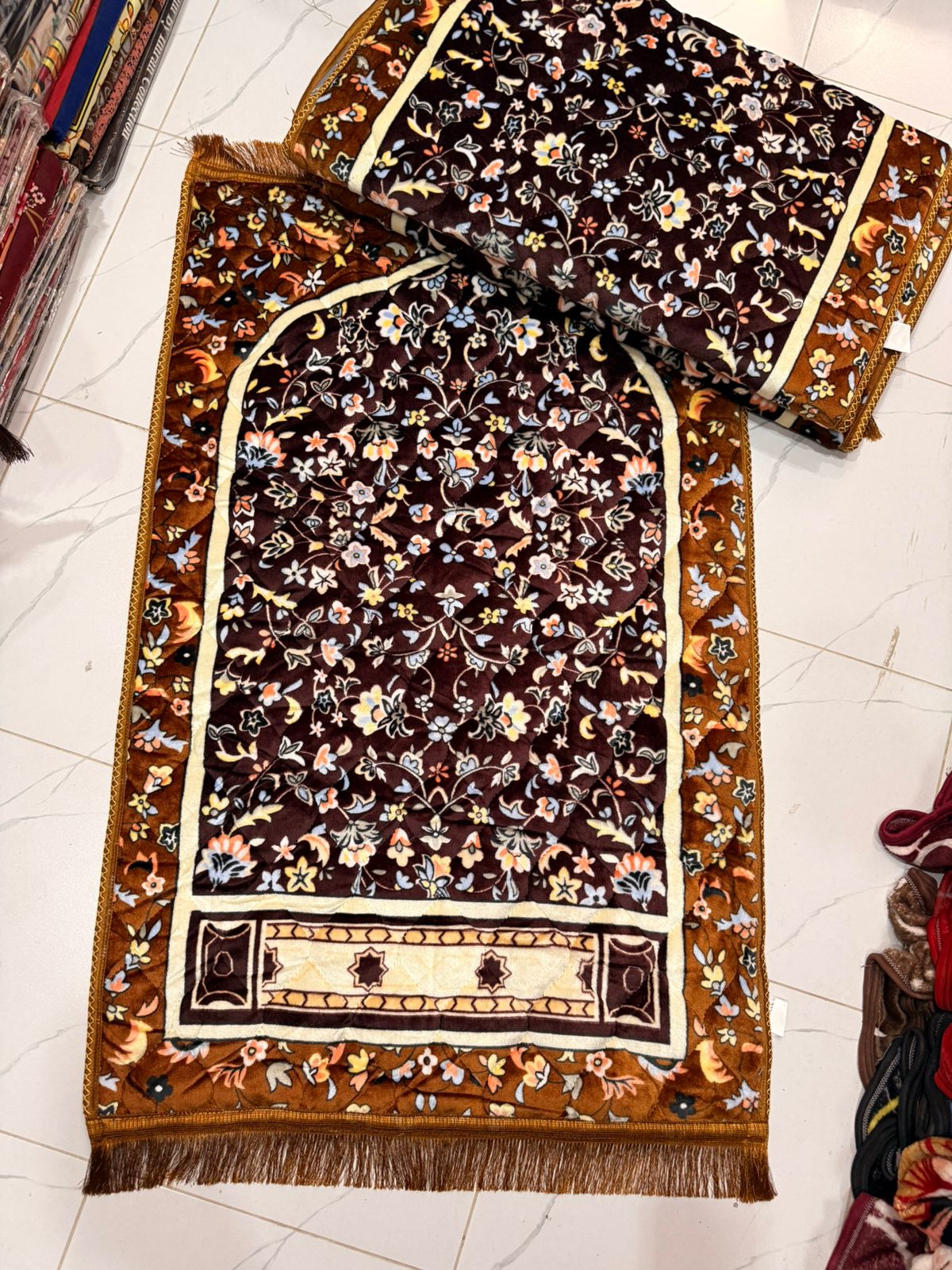 Prayer Mat Velvet with Foam Jaye Namaz