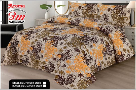 Printed razai with Imported Wading 100% Silconize Vergan filling