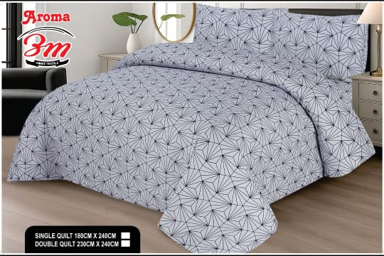 Printed razai with Imported Wading 100% Silconize Vergan filling