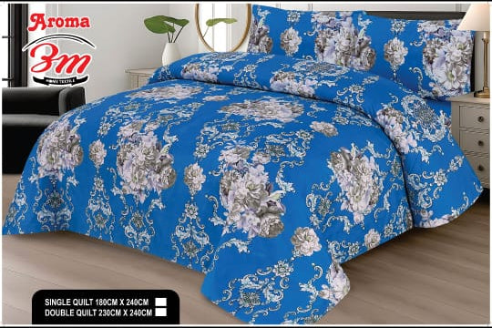 Printed razai with Imported Wading 100% Silconize Vergan filling