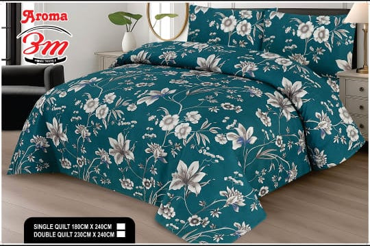 Printed razai with Imported Wading 100% Silconize Vergan filling