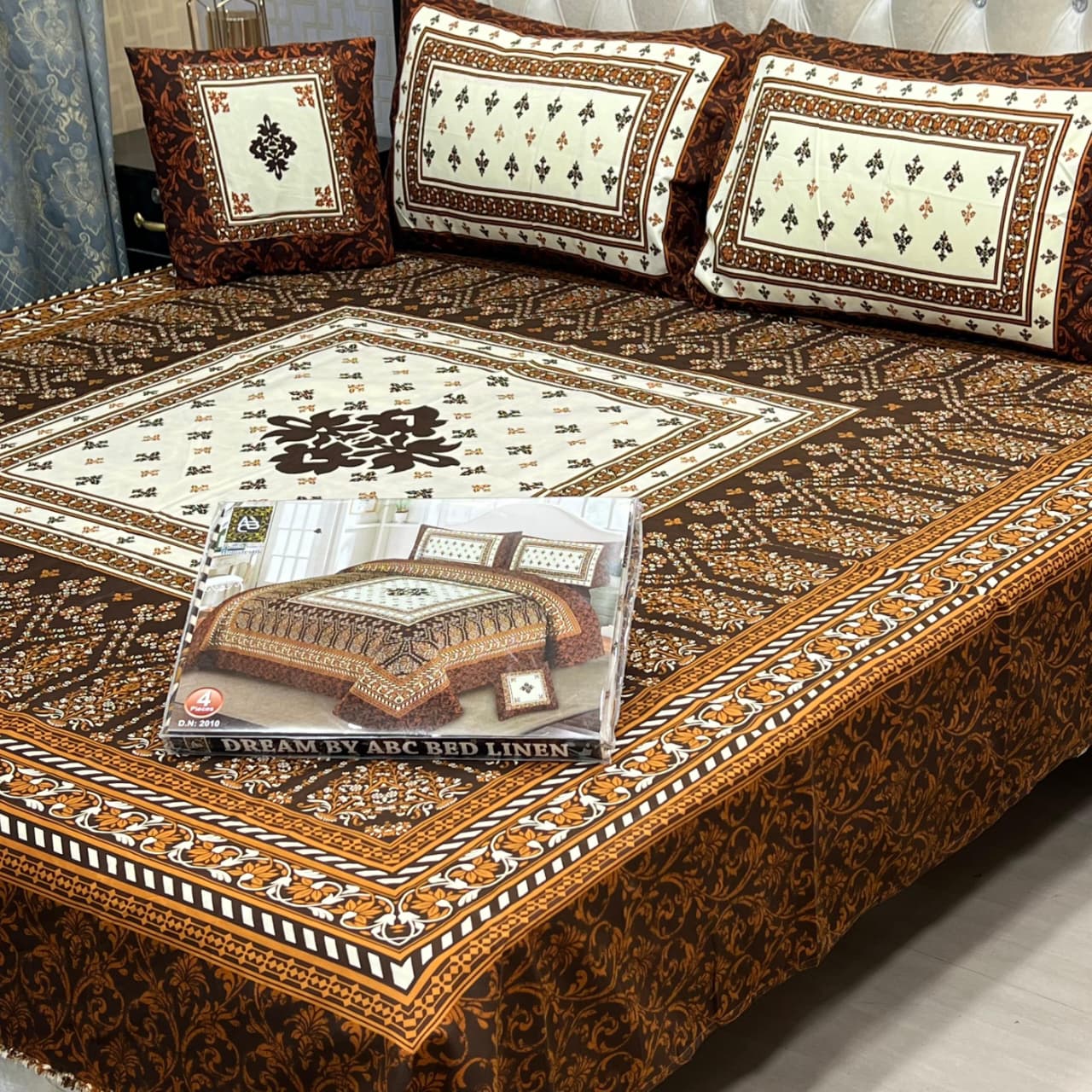 3 pcs 3D Crystal Cotton Bedsheets