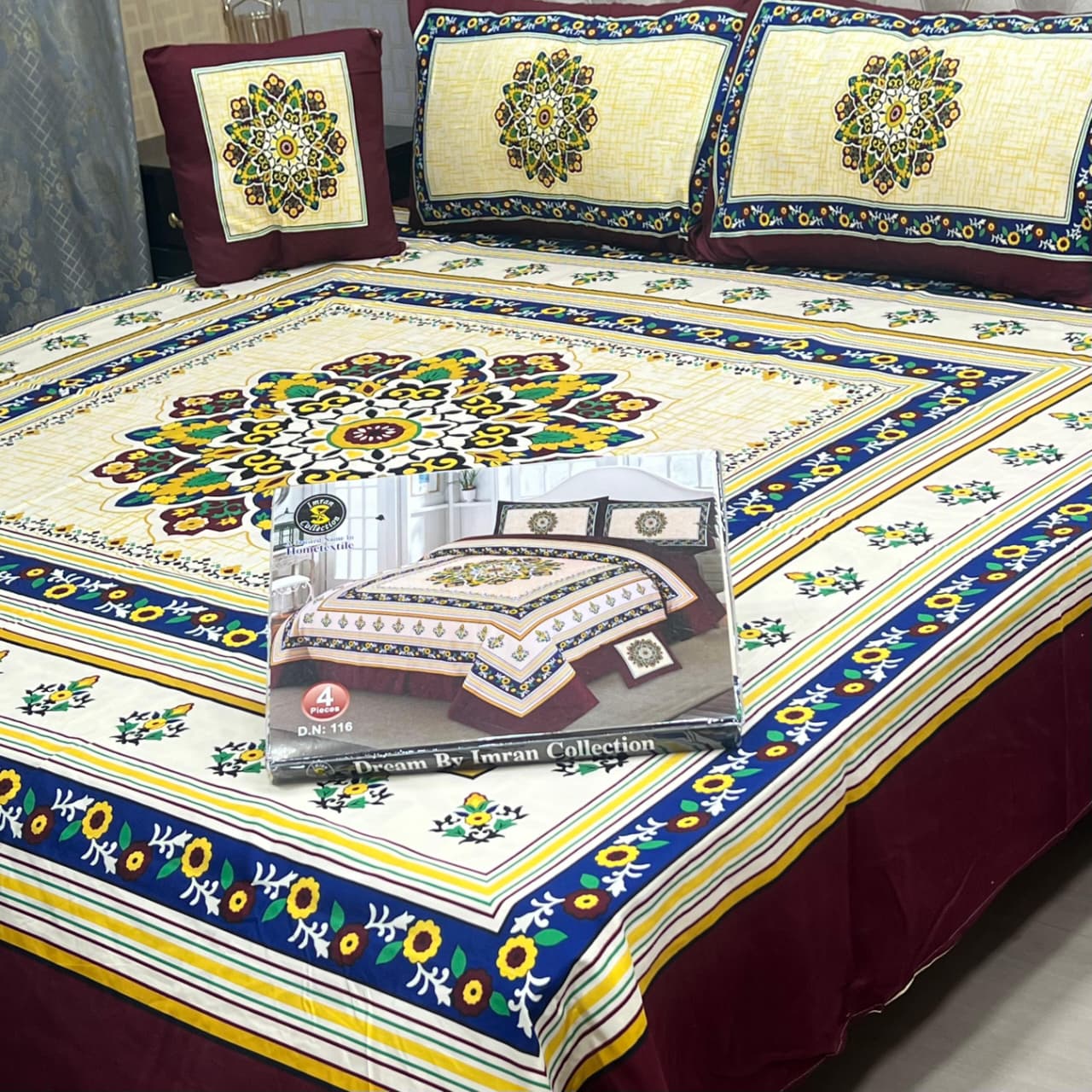 3 pcs 3D Crystal Cotton Bedsheets