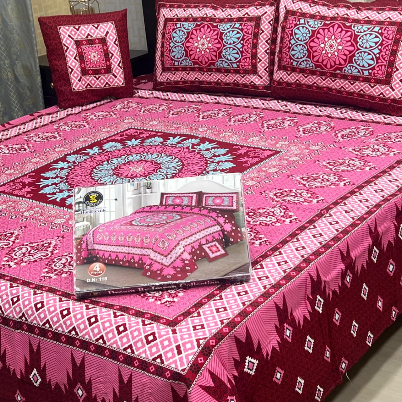 3 pcs 3D Crystal Cotton Bedsheets