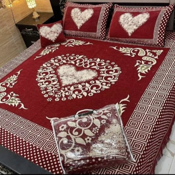 4Pc Velvet Jaquard Bedsheet