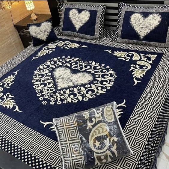 4Pc Velvet Jaquard Bedsheet