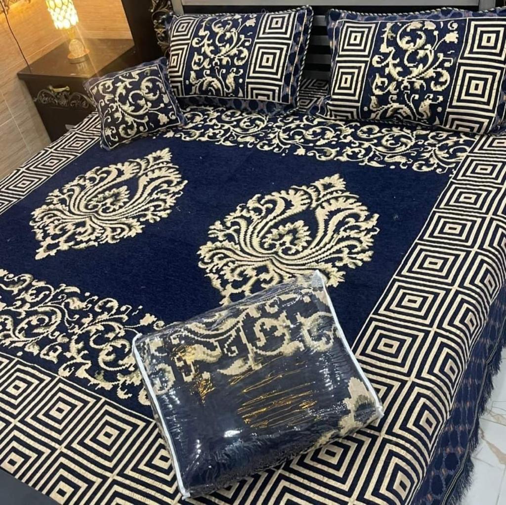 4Pc Velvet Jaquard Bedsheet