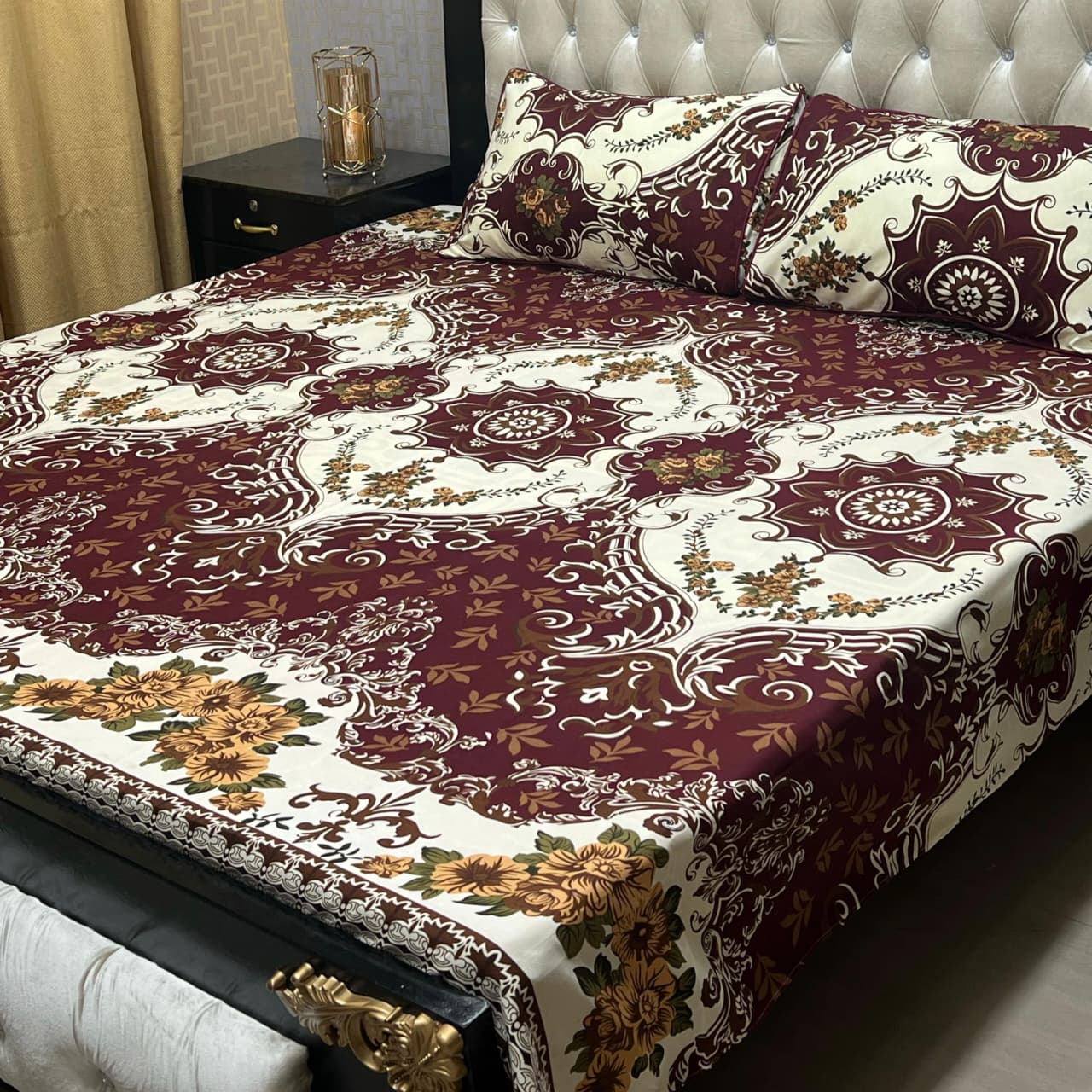3D-Crystal cotton Bedsheets
