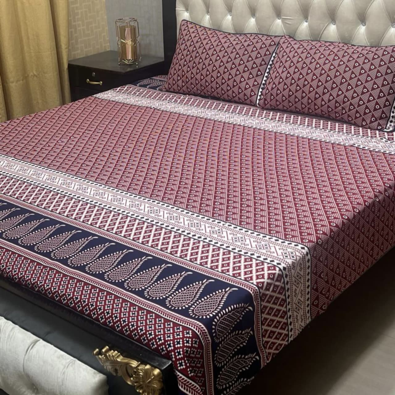 3D-Crystal cotton Bedsheets