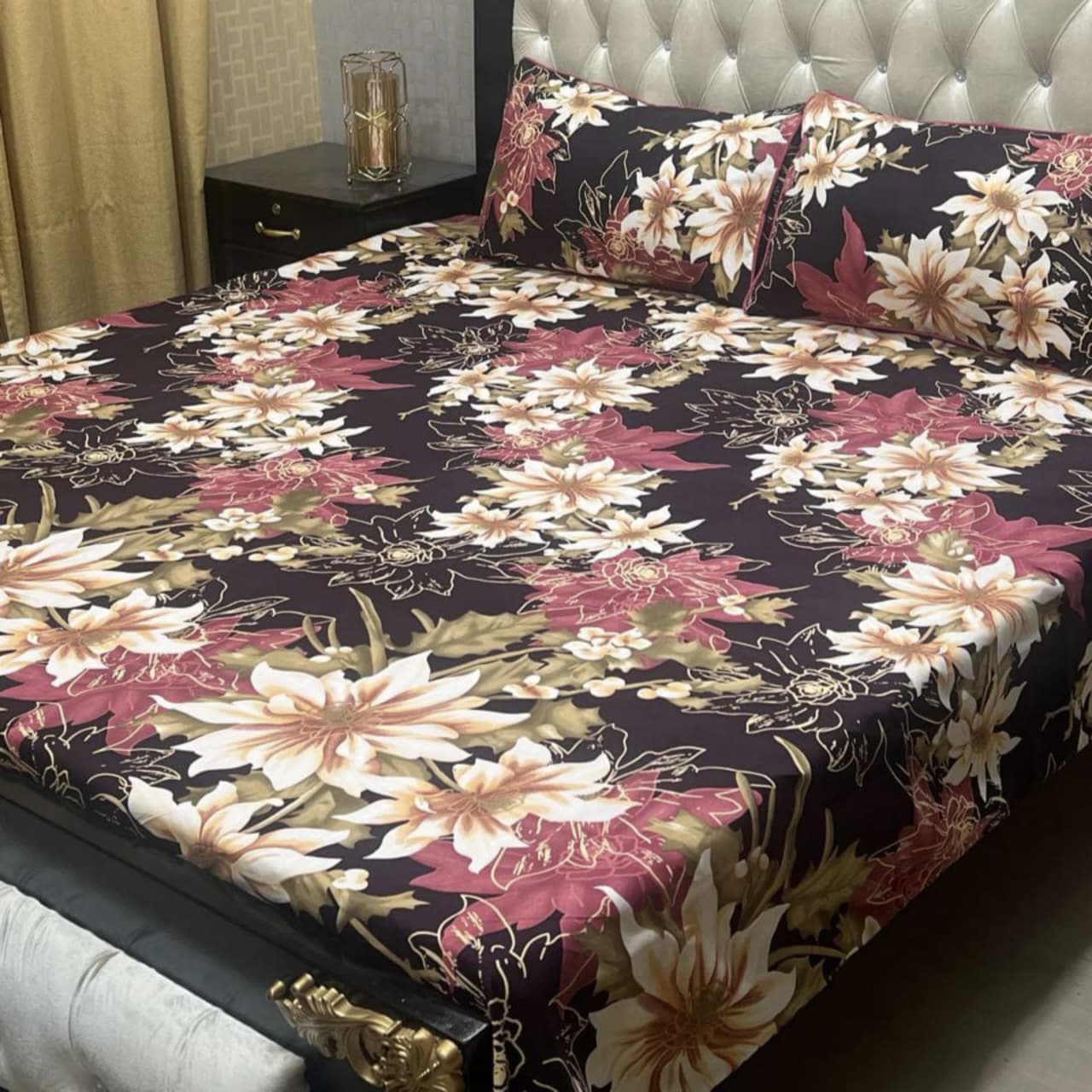3D-Crystal cotton Bedsheets