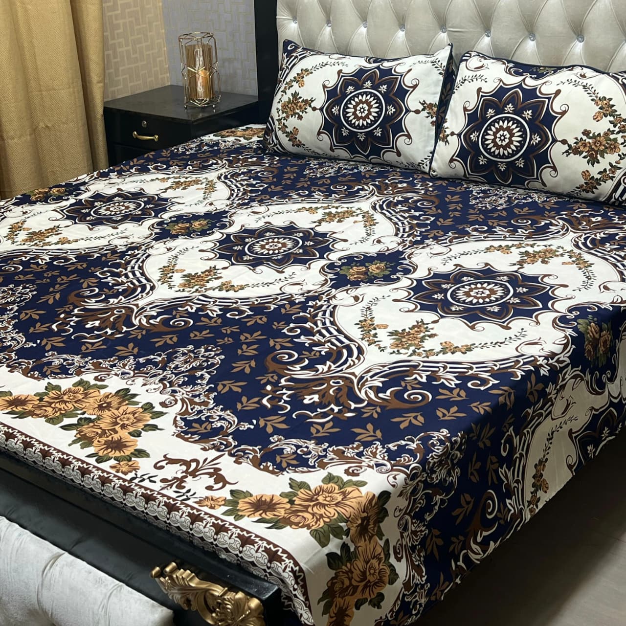 3D-Crystal cotton Bedsheets