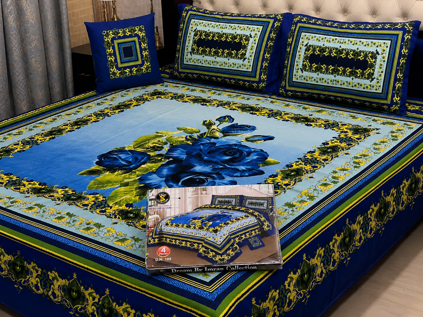 3D Panel Bedsheet | Crystal Cotton | Premium Quality