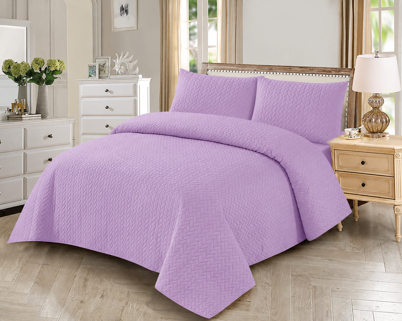 Luxury Fancy Light Purple Bedspread – Elegant Premium Collection